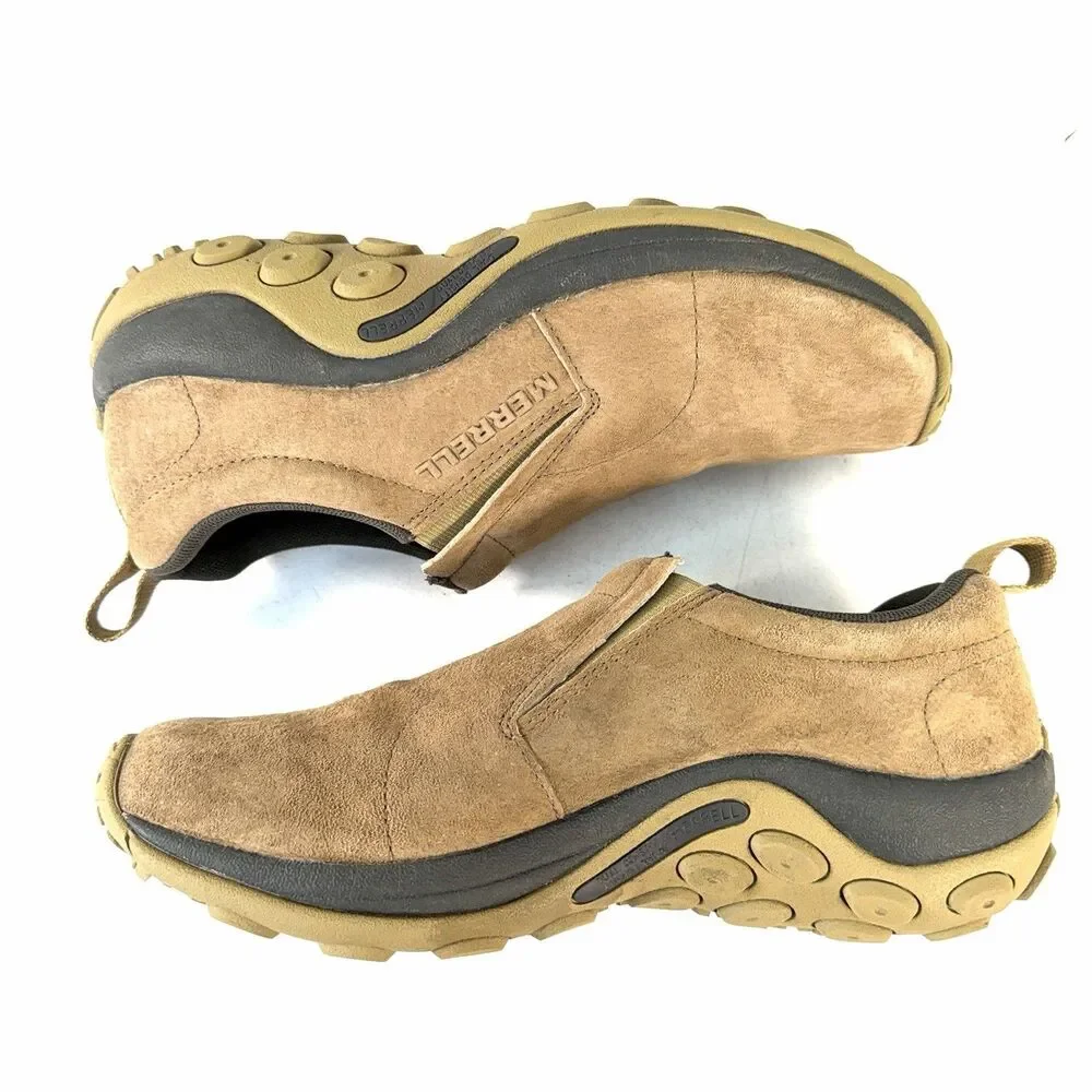 Merrell Shoes Mens 8.5 Jungle Casual Loafers Sneakers J001899 Brown Leather